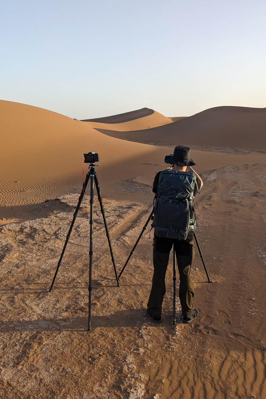 Photo spot in the dunes near camp Al Koutban.