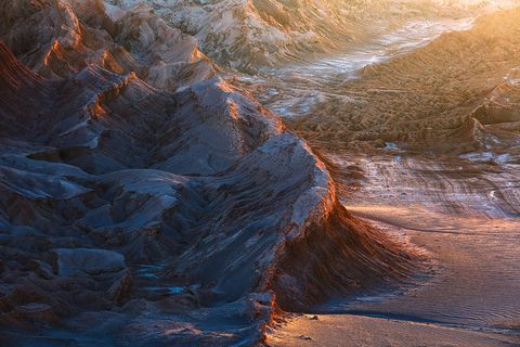 View down into moon valley