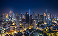 View of the Kuala Lumpur Skyline during Night