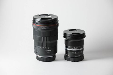 NiSi 15mm f4 Size compared against Canon 15-35