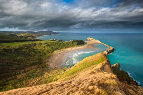 View of Castlepoint coastline from Castle Rock