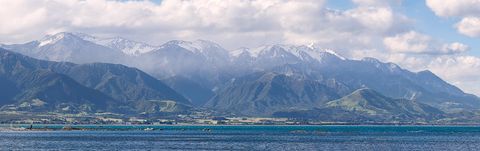 Kaikoura Mountains on a hazy day