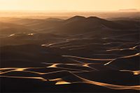 The endless dunes of the Erg Chigaga in southern Morocco