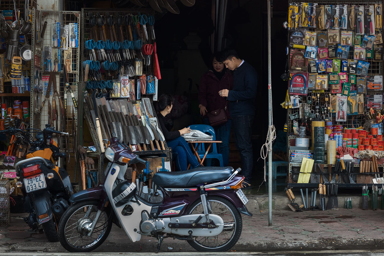Ein kleiner Laden im Old Quarter Bezirk von Hanoi