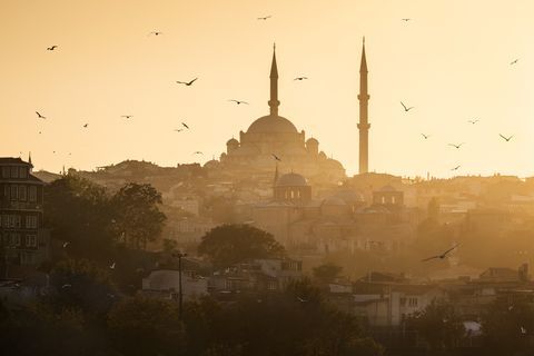 One of the many Istanbul Mosques at sunset