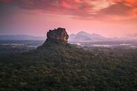 View of Lions Rock from Pidurangala in Sri Lanka