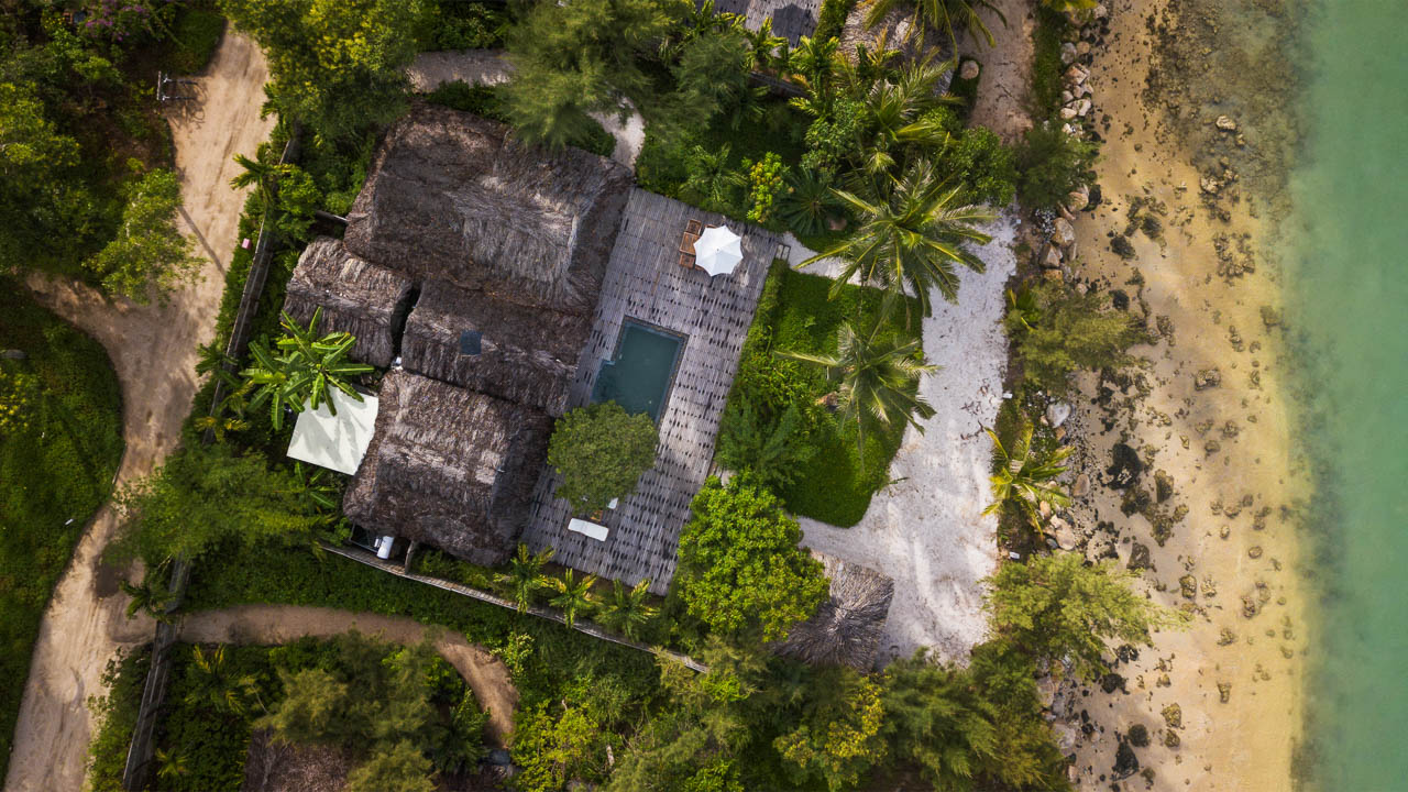 Birds eye view of Beach Villa