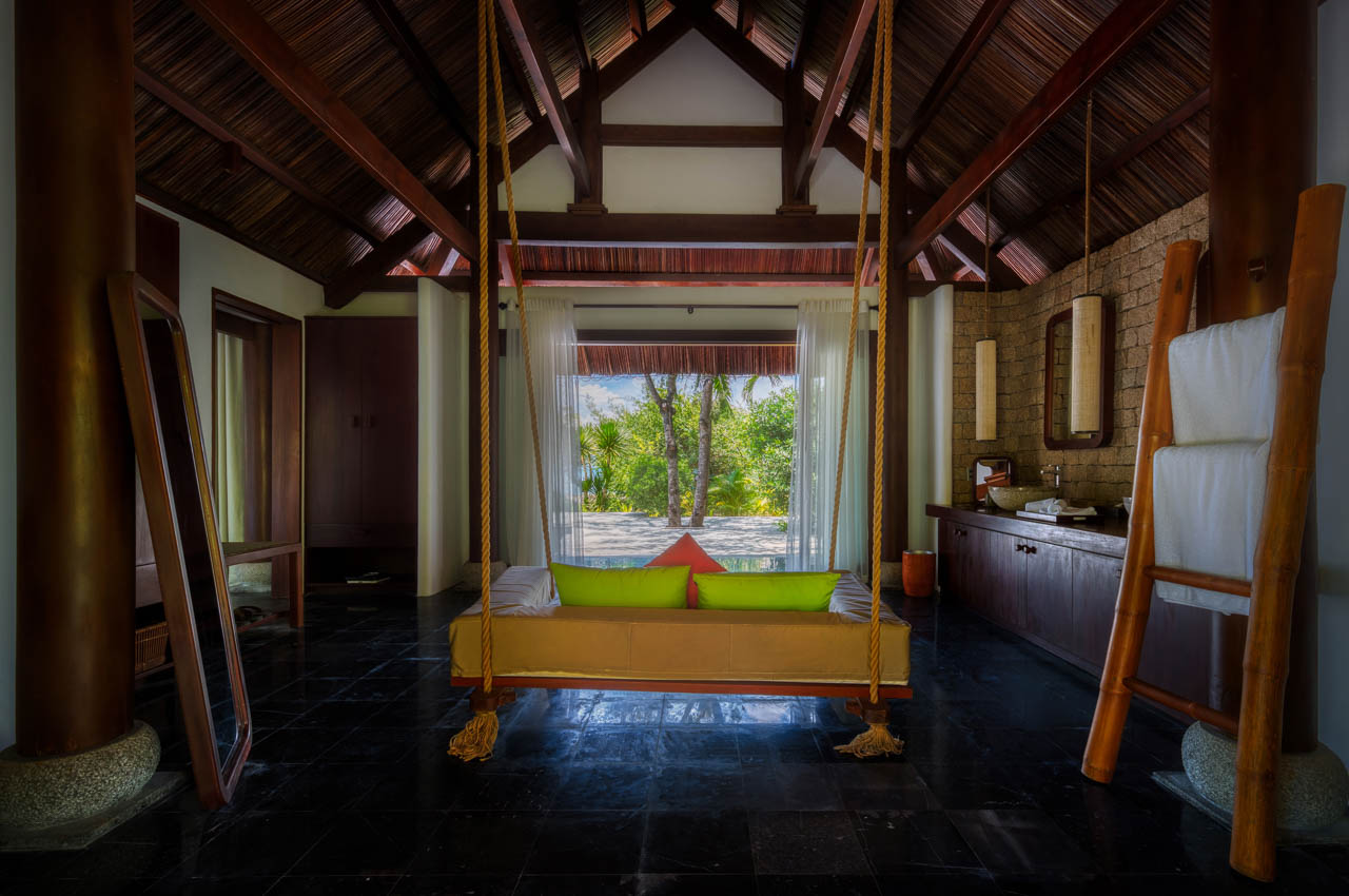 Photo of the bathroom of a beach villa