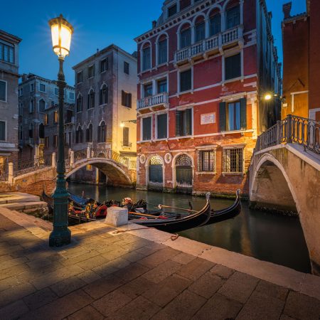 Two of the many bridges in Venice during Blue Hour