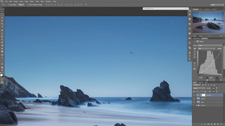 Photo Post Processing Workspace in Photoshop