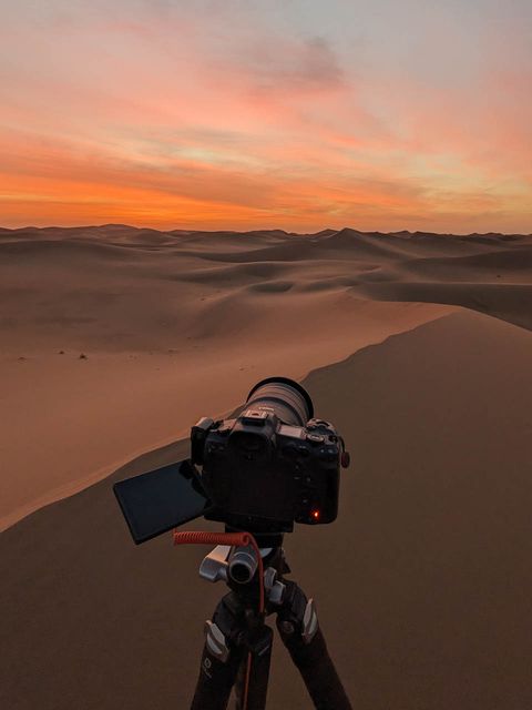Colorful sky over the desert.